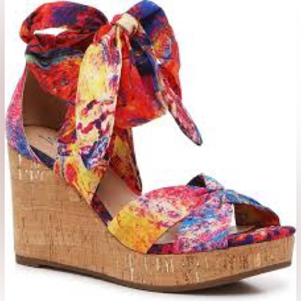 Impo Orabelle Women's Ankle Wrap Platform Wedge Memory Foam Sandals - Picture 5 of 15